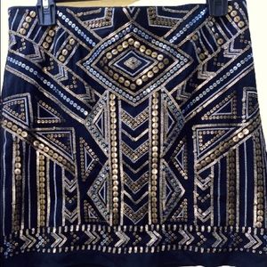 Express Sequin Mini Skirt